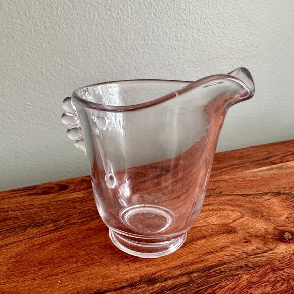 Imperial Glass Co. Candlewick beaded sugar and creamer with under tray. - Picture 3 of 5